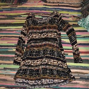Bell sleeve boho dress